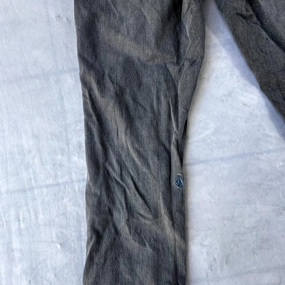 Volcom Vorta Slim Straight Jeans Men's 30 Gray Denim Zip Fly Streetwear Classic